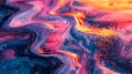 Vibrant abstract terrain with flowing lava-like textures. AI generated