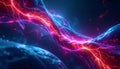Abstract Neural Network Energy Flow Royalty Free Stock Photo