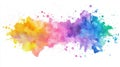 Vibrant abstract watercolor splash with multicolored paint splatter Royalty Free Stock Photo