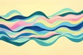 Vibrant abstract wave pattern with dynamic multicolored curves and flowing shapes