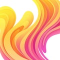 Vibrant abstract wave patterns with a gradient of warm colors isolated on transparent background Royalty Free Stock Photo