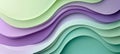 Vibrant Abstract Waves in Green, Purple, and Blue Seamless Background for Creative Design Projects Royalty Free Stock Photo