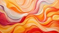 Vibrant abstract waves in warm hues create a dynamic and flowing visual experience, AI Royalty Free Stock Photo