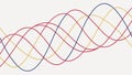 Vibrant Abstract Wavy Lines Pattern Art, vector design Generative AI Royalty Free Stock Photo