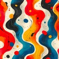 A Vibrant and Abstract Wavy Pattern That Showcases Bold and EyeCatching Colors in Art