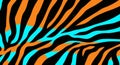 Vibrant Abstract Zebra Stripes Pattern with Neon Colors Royalty Free Stock Photo