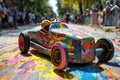 Vibrant Abstraction: Suburban Soapbox Derby Patterns