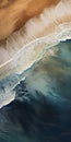 Vibrant Aerial Ocean Image With Expressive Color Contrasts