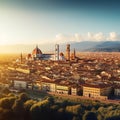 Vibrant Aerial View of Florence's Picturesque Cityscape