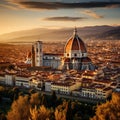 Vibrant Aerial View of Florence's Picturesque Cityscape