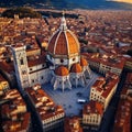 Vibrant Aerial View of Florence's Picturesque Cityscape