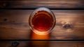 Vibrant Aerial View Of Honey In Glass Jar On Wooden Table