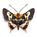 African jacobin moth displayed against a white background for educational purposes Royalty Free Stock Photo
