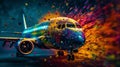 Vibrant Airplane Explosion Captured in Ultra Detail