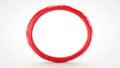 Vibrant Animated Red Circle Mark HandDrawn Looping Animation for Graphic Design
