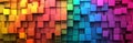 A vibrant array of colorful blocks forming an abstract background, created in 3D. Royalty Free Stock Photo