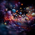 Cosmic Dance: A Tapestry of Colorful Spheres in Motion