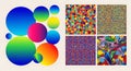 Vibrant array of diverse abstract patterns and color gradients Royalty Free Stock Photo