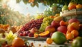 Vibrant array of freshly harvested fruits