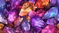 Vibrant Array of Healing Crystals with Cosmic Energy Royalty Free Stock Photo