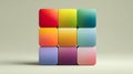 Vibrant array of softly rounded rectangular objects arranged in a grid Royalty Free Stock Photo