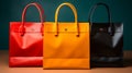 Bags of different colors special for mockups.Generative AI Royalty Free Stock Photo