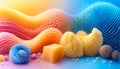Vibrant Artistic Display of Colorful Textures