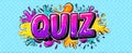 The vibrant and artistic representation of a quiz concept with playful splashes..AI generated image Royalty Free Stock Photo