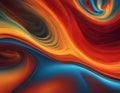 A vibrant, artistic visualization of a dynamic 3D liquid flow, showcasing fluid motion and energy Royalty Free Stock Photo