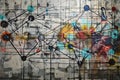 Abstract Networked System Painting: Interconnected Nodes and Pathways