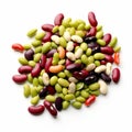 Colorful Salad Beans On White Background