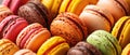 Vibrant Assortment Of Delectable Macarons In Various Hues And Flavors