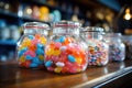 A vibrant assortment of delicious sweets at the colorful candy counter