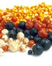 Vibrant Assortment of Dried Corn Grains Displayed Against a Clean White Backdrop Royalty Free Stock Photo