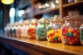 A vibrant assortment of tempting sweets at the colorful candy counter