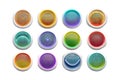 Collection of Colorful Round Buttons with Varied Textures and Gradients Royalty Free Stock Photo
