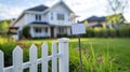 Vibrant and attentiongrabbing blank mockup of a Price Reduced yard sign. Royalty Free Stock Photo