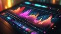 Vibrant Audio Spectrum Analyzer Displayed Royalty Free Stock Photo