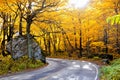 Vibrant autumn colors of Smuggler\'s Notch, Vermont, USA