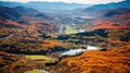 Vibrant Autumn Foliage Blanketing Japan Countryside. Generative Ai