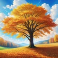 A vibrant autumn landscape against a beautiful Banner