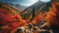 Vibrant autumn landscape yellow, orange, and gold colors abound generated by AI Royalty Free Stock Photo