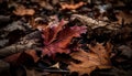 Vibrant autumn maple tree, beauty in nature generated by AI