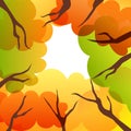 Vibrant autumn trees background