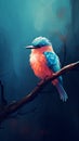 Vibrant Avian Delight: A Luminous Brushwork Of Nature\'s Colors
