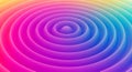 Abstract concentric circles with rainbow gradient from center in a colorful background Royalty Free Stock Photo