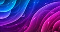 Vibrant background with sweeping curves in intense gradients of bright blue deep violet and glowing magenta light Royalty Free Stock Photo