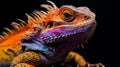 Vibrant Bearded Dragon: A Colorful Lizard Portrait