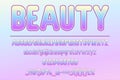 Vibrant Beauty Gradient Color Font Set