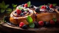 Vibrant Berry Cinnamon Rolls: A Delicious Twist On A Classic Royalty Free Stock Photo
